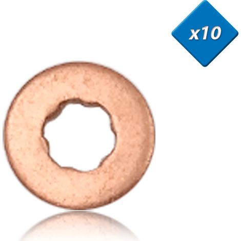 Joint cuivre injecteur - 7,6x15, C3, Fiesta, x10 - (198184) - 3RG