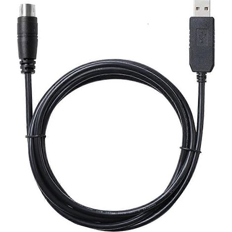 Câble USB RS232 vers mini DIN 6 broches pour automate programmable (LS XGB XBM XBC) vers PC (téléchargement série RS232) Silicon Labs CP2102 18 m noir (1/5)