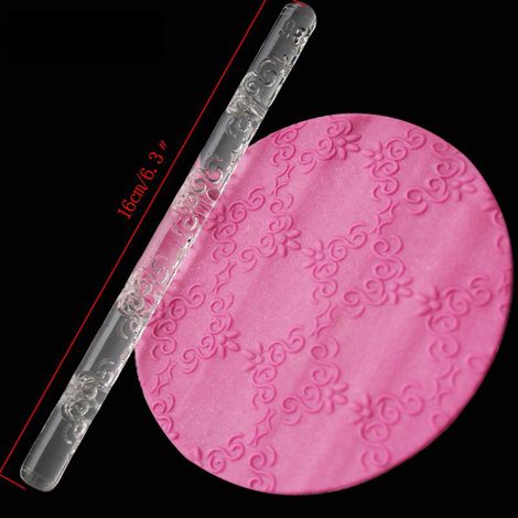 Rouleau à pâtisserie acrylique qualité pro, rouleau fondant pâte à modeler, outil DIY gâteau 04 (1/5)