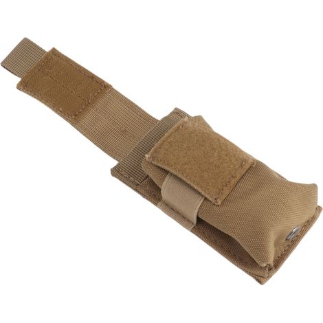 Sacoche pour lampe torche suspendue en nylon imperméable, élégante et pratique pour les activités de plein air, kaki. (1/5)