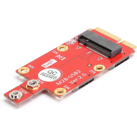 M.2-zu-Mini-PCIe-Adapter mit zwei Nano-SIM-Kartensteckplätzen und Montagesatz (1/5)