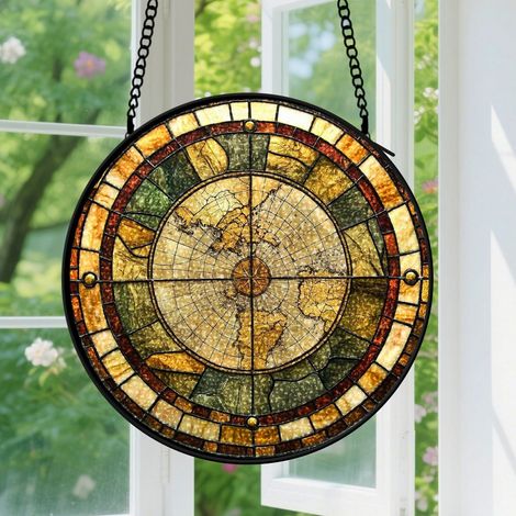 Capteur de soleil en vitrail - décoration spirituelle 9cm (1/4)