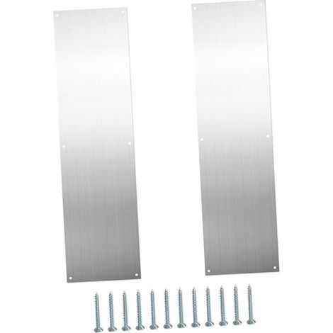 Plaque De Protection Acier Inoxydable Pour Porte Métal Lot De Plaques Décoratives Et Renforcées Protège Bas De Porte Intérieur Et Extérieur Installation Facile Et Résistante Aux Im (1/5)