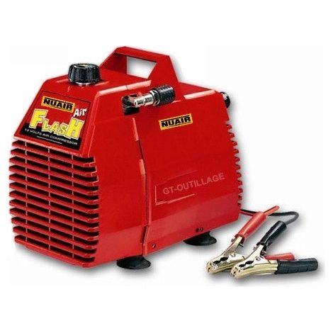 Nuair - Compresseur silencieux sans huile 0,75CV 0,6kW 24V 8 bar - FLASH 24-24V