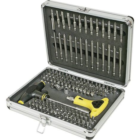 MT01L147 Jeu d'embouts 147 pièces avec porte-embout, avec mini cliquet embout (1/4)
