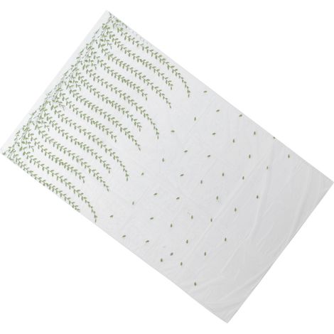 Rideau en tulle moderne 1 x 2,5 m à motif de feuilles de saule vertes, idéal pour le salon et la chambre. (1/5)