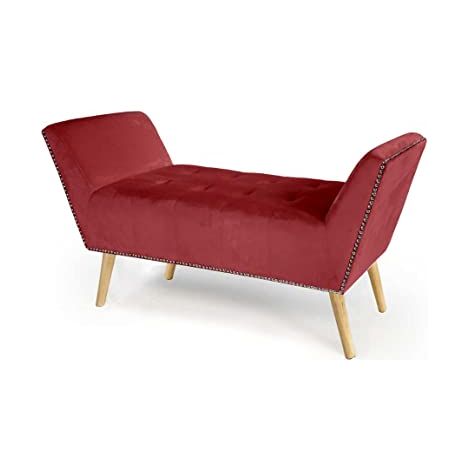 Panca arredo scendiletto bordeaux cm 117 x 40 x 60 h (1/2)