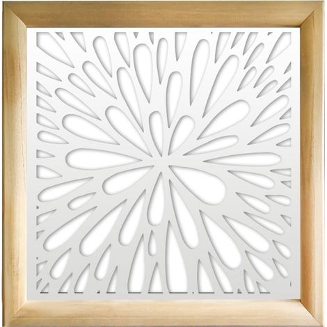 SQUIRT - Modules décoratifs en bois et PVC - Dimension : 48x48 cm - Couleur : blanc