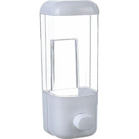 (1 pièce) Distributeur de savon mural 500 ml, porte-shampoing pour salle de bain et douche, non perforé, accessoires de salle de bain d'hôtel. (1/5)
