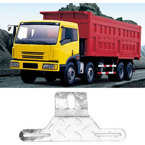 Kennzeichenhalterung aus silberfarbenem Aluminium für LKW-Anhänger, robuste Lampenfassung (1/5)