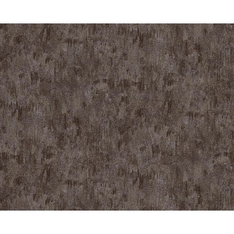 Struktur Tapete EDEM 410ST16 heißgeprägte Vliestapete leicht strukturiert in Spachteloptik und metallischen Akzenten braun schokoladen-braun gold silber 10,65 m2