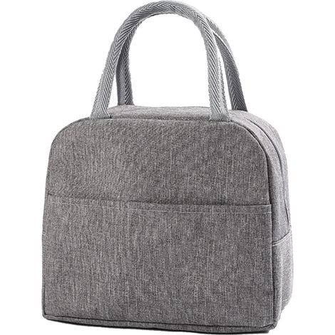 Sac isotherme réutilisable grand format, étanche et froid, gris, pour homme femme, travail pique-nique plage (1/4)