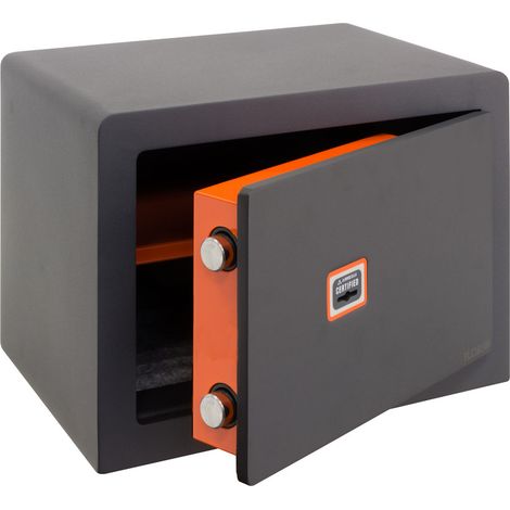 ARREGUI Plus C 180320 Caja fuerte de acero con llave Caja de seguridad con apertura certificada de llave Caja para casa y negocio, fácil de usar, alto nivel de seguridad 25 x 35 x 25 cm 15L (1/5)