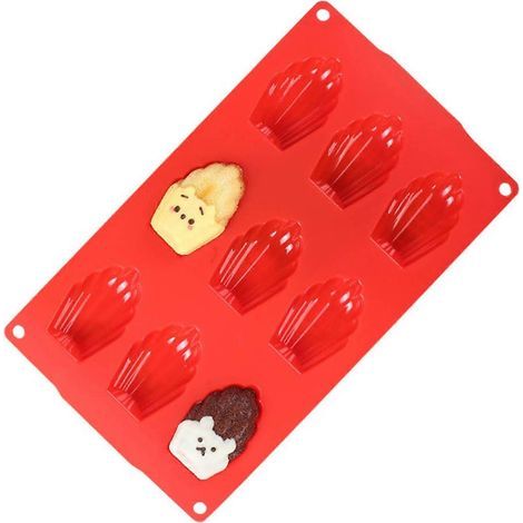 HONORNIC - Moule à madeleines en silicone alimentaire, sans BPA, en forme de coquillage. Moule à biscuits antiadhésif.