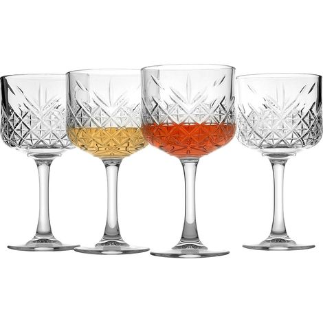Set de 4 verres à Gin Tonic - Design Intemporel - Verre Soufflé Transparent - Idéal Apéritif et Cocktails - Capacité 55 cl (1/5)