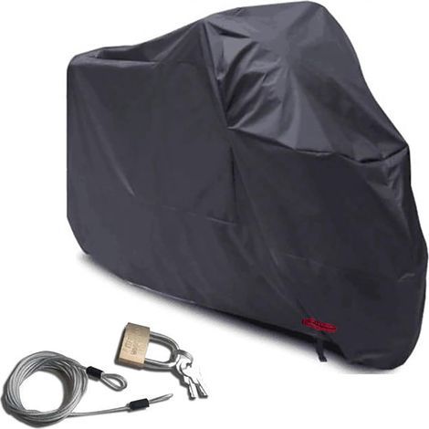 Motorradabdeckungen Motorradabdeckung, kompatibel mit Ducati 620 Sport Motorradabdeckung, 210D Oxford-Gewebe, wasserdichter Diebstahlschutz (schwarz, Größe: 265 105 125 cm) (1/5)