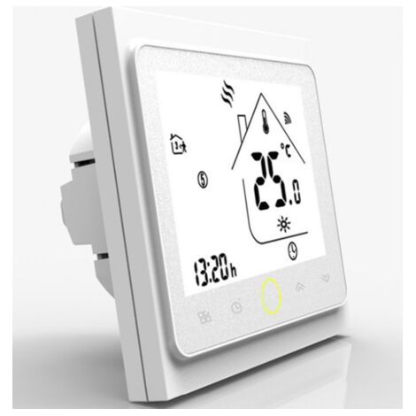 Termostato intelligente Wi-Fi bianco, controller per caldaia a gas, programmabile e controllabile a distanza, compatibile con Alexa/Google Home e app Smart Life/Tuya. (1/5)