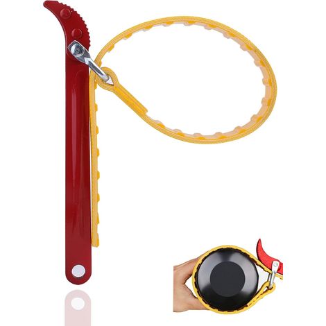 Clé à bande Ieron 8", clé à filtre à huile avec bande en caoutchouc polyvalente, clé à Riem pour la réparation des moteurs de pompe et des générateurs (1/5)
