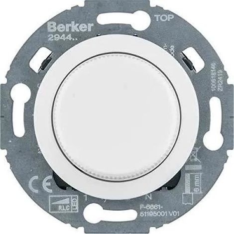 Berker serie 1930 Dimmer in vetro bianco incassato