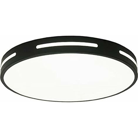 LED Minimalist Style Ceiling Light, Nordic Modern Flush Mount Ceiling Light, Creative Personality lamp, Three Color temperatures, Bedroom, Bathroom, Dining Room, Living Room (Black, 40cm) (1/5)