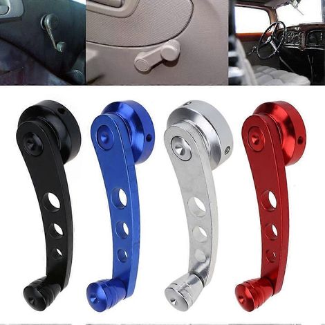 Lot de 2 poignées de lève-vitres universelles en alliage d'aluminium pour vitres de voiture. (1/5)