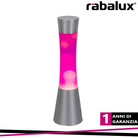 Rabalux Minka lampada lava da tavolo rosa argento GY6.35 (1/3)