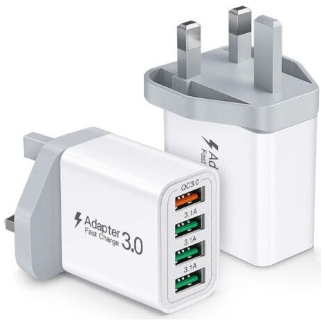 Green Mobility-Chargeur USB 40 W à prises multiples pour iPhone 15, 14, 13, 12, 11, 8, XR, S24 Ultra, S23, S22, S21, iPad, Xiaomi, Huawei (1/4)