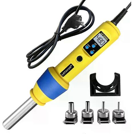 Station de soudage/dessoudage à air chaud pour écrans LCD numériques, pistolet à air chaud, température réglable 110 V/220 V, circuits intégrés SMD/BGA 8018LCD8508-JXLGV (1/4)