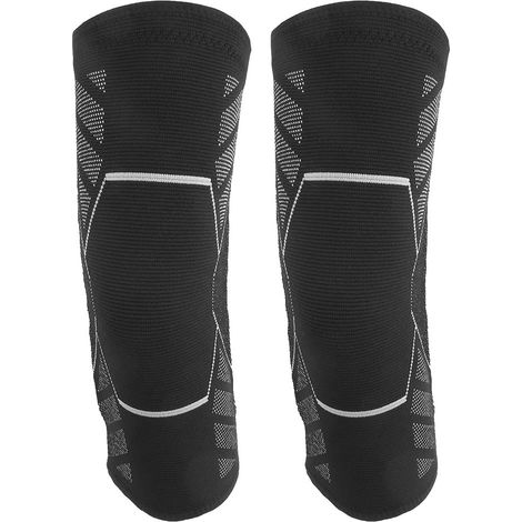 paire de genouillères de sport résistantes à l'usure, en nylon respirant, pour une utilisation en extérieur (argent, taille L) (1/5)