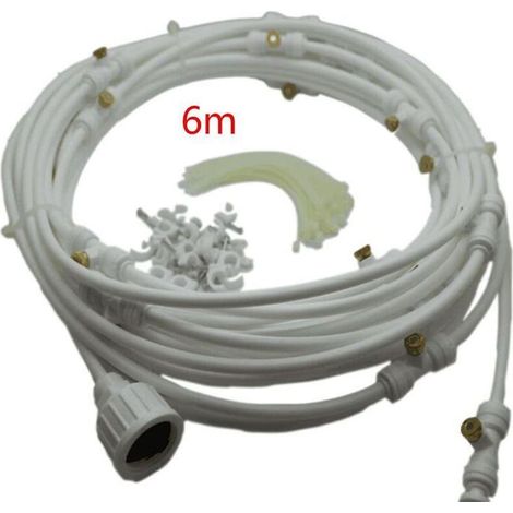 6m Jardin Eau du Robinet Basse Pression Spray Set Système d’Atomisation Patio Refroidissement Brumisation Serre Arrosage Kit d’Irrigation