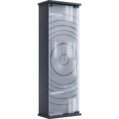 Legno CD DVD Stand Mensola Porta di Vetro Tilano M 92x31x18 - VCM