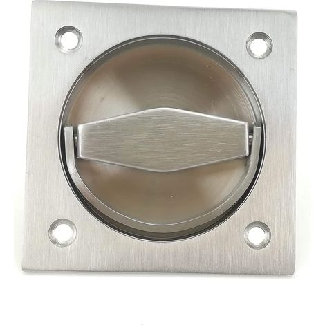 Carré en acier inoxydable 304 à encastrer - Anneau pour chasse de toilette - Poignée de porte invisible - Poignée pour boîtier électrique (1/5)