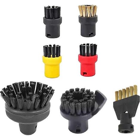 7-teiliges Zubehörset für Kärcher Easyfix SC1 SC2 SC3 SC4 SC5 CTK10 CTK20 Dampfreiniger: Rundbürste, Verbindungsdüse (1/5)