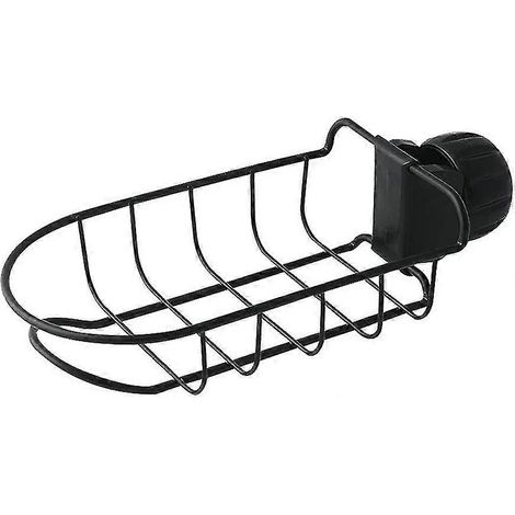 Étagère de rangement pour douche, étagère murale de salle de bain, sans perçage, étagère de douche réglable, noire (1/5)