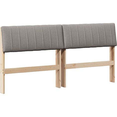 Maison Exclusive - Cabecero tapizado Taupé 160 cm Madera de pino