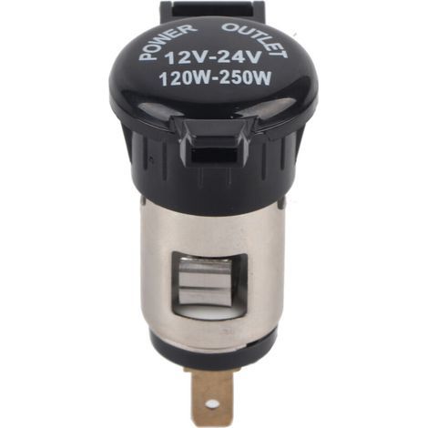 Prise allume-cigare universelle robuste et étanche – Adaptateur 12 V/24 V pour camping-car, moto et voiture, résistant à la poussière et à l’usure (1/5)