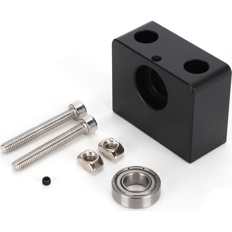 Pièce d'imprimante 3D métal - Support de palier avec écrou et vis pour axe Z, compatible Creality CR-10 (1/5)