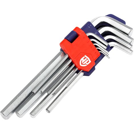 Set aus 9 Inbusschlüsseln Cr-V (metrisch)