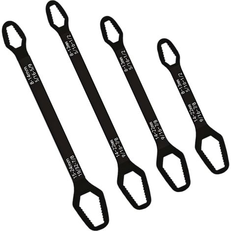 Lot de 4 clés à molette en acier carbone très résistant pour réparation et projets automobiles (1/5)