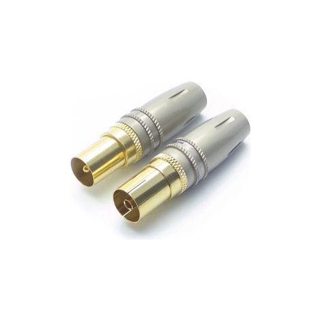Spina TV 9,52mm schermata mas + fem (2pz.)