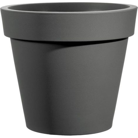 VASO ROTONDO IN RESINA "EASY" 35 CM ANTRACITE
