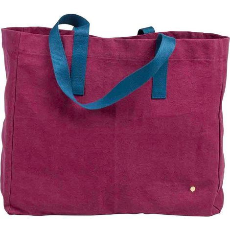 Grand sac cabas fourre-tout pour shopping et quotidien coloris Wine - 38 x 46 x 18 cm - PANGIVO