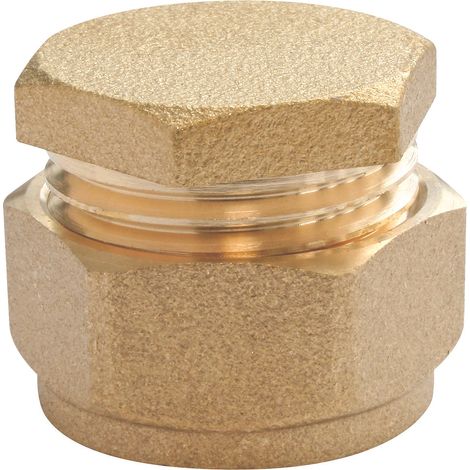 Bouchon laiton bague laiton à compression - Tube cuivre Ø18 (1/2)