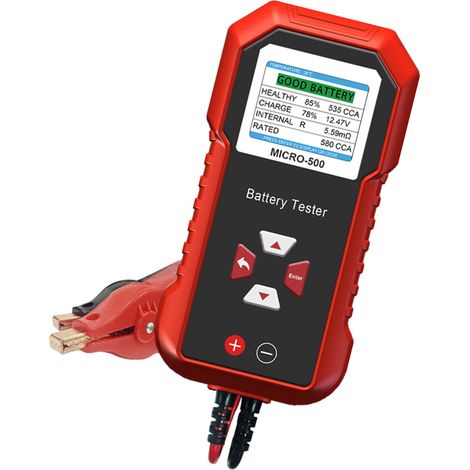 Testeur de charge de batterie de voiture et moto, écran couleur LCD, 12.0V, plomb-acide, Lithium, Support 8 langues (1/5)