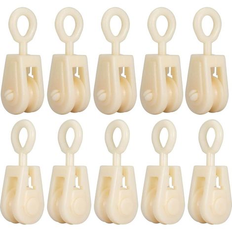 Lot de 10 mini poulies en plastique en nylon pour antenne radio amateur à faire soi-même, petit éclairage (1/5)