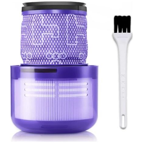 Lot de 3 Filtre Lavable pour Aspirateur Dyson Série V10 SV12 avec Une Brosse de Nettoyage et Chiffon, Filtre de Rechange Dyson pour Série V12 SV12 (1/5)