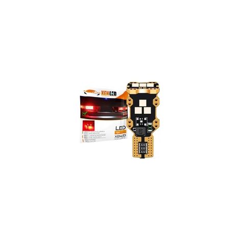 1 x AMPOULE WR16W T15 LED Super Canbus 190Lms XENLED - ROUGE - 12V Sans erreur au tableau de bord (1/5)