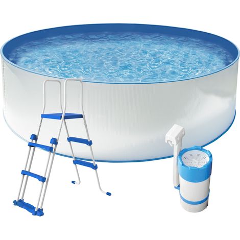 Piscine en acier Steinbach New Splasher Secure Ø 350 x 90 cm Ensemble (1/4)