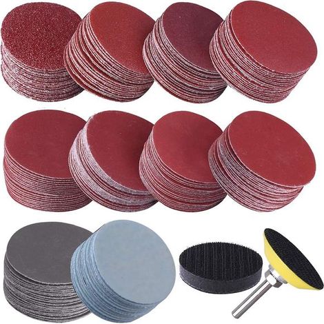 Disques de ponçage abrasifs 50 mm, grain 80, 180, 240, 320, 400, 600, 800, 1000, 2000 et 3000, modèle 2025, pour le meulage, le fraisage et la gravure. (1/5)