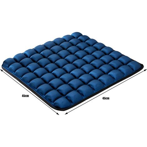 Coussin de siège gonflable pour soulager les douleurs lombaires, sciatiques et coccygiennes. Coussin d'assise 3D gonflable pour chaise de bureau, siège auto ou fauteuil roulant. (1/5)
